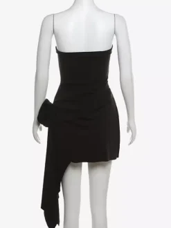 Party Dresses White Strapless Sleeveless Semi Formal Dress
