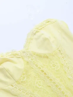 Party Dresses Yellow Strapless Lace Corset Maxi Dress Sweetheart Bustier Bodycon Mermaid Evening Gown