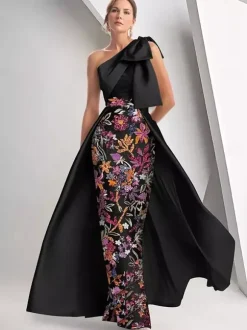 Party Dress For Mother Of The Bride Designed Neckline Sleeveless A-Line Sequins Floor-Length Wedding Guest Dresses