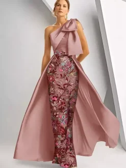 Party Dress For Mother Of The Bride Designed Neckline Sleeveless A-Line Sequins Floor-Length Wedding Guest Dresses