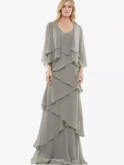Party Dress For Mother Of The Bride V-Neck Sleeveless A-Line Ruffles Wedding Guest Dresses
