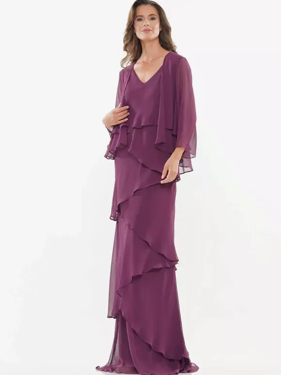 Party Dress For Mother Of The Bride V-Neck Sleeveless A-Line Ruffles Wedding Guest Dresses