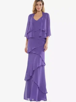 Party Dress For Mother Of The Bride V-Neck Sleeveless A-Line Ruffles Wedding Guest Dresses