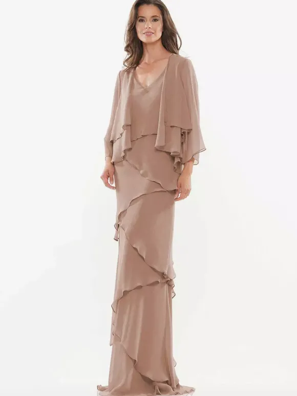 Party Dress For Mother Of The Bride V-Neck Sleeveless A-Line Ruffles Wedding Guest Dresses