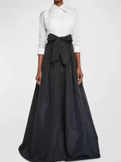 Party Dress For Mother Of The Bride Designed Neckline 3/4 Length Sleeves A-Line Bows Guest Dresses For Wedding