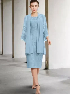 Party Dress For Mother Of The Bride Jewel Neck Sleeveless A-Line Lace Wedding Guest Dresses Free Customization