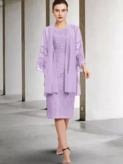 Party Dress For Mother Of The Bride Jewel Neck Sleeveless A-Line Lace Wedding Guest Dresses Free Customization
