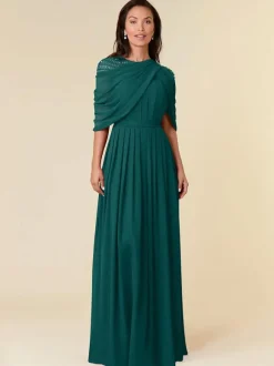 Party Dress For Mother Of The Bride Jewel Neck Sleeveless A-Line Beaded Floor-Length Wedding Guest Dresses