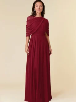 Party Dress For Mother Of The Bride Jewel Neck Sleeveless A-Line Beaded Floor-Length Wedding Guest Dresses