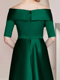 Party Dress For Mother Of The Bride Off-The-Shoulder Half Sleeves Mermaid Guest Dresses For Wedding