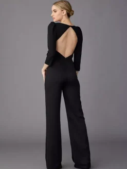 Party Dress For Mother Of The Bride V-Neck Long Sleeves Jumpsuit Wedding Guest Dresses