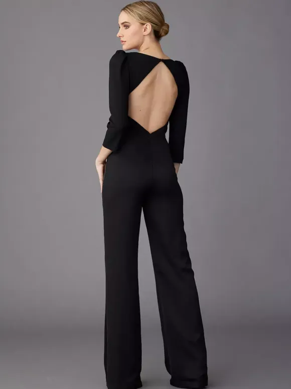 Party Dress For Mother Of The Bride V-Neck Long Sleeves Jumpsuit Wedding Guest Dresses