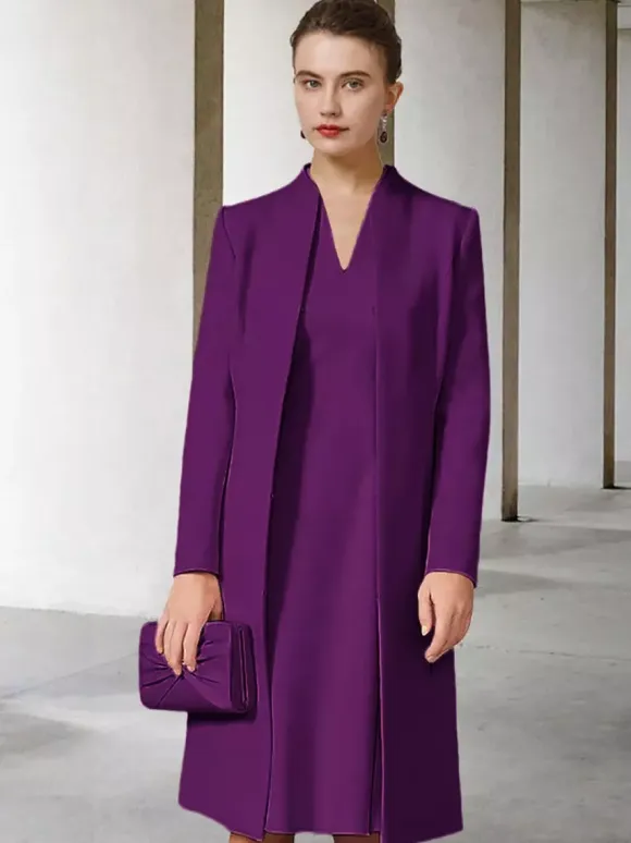 Party Dress For Mother Of The Bride V-Neck Long Sleeves A-Line Guest Dresses For Wedding Free Customization