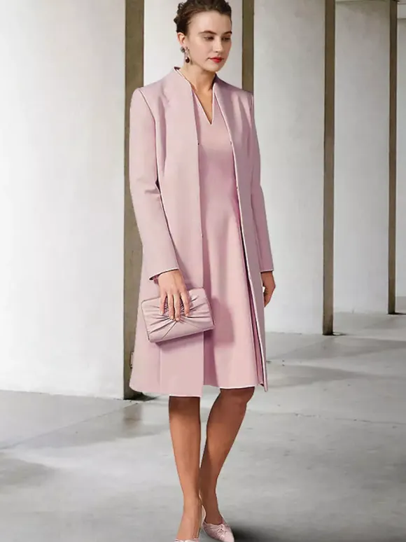 Party Dress For Mother Of The Bride V-Neck Long Sleeves A-Line Guest Dresses For Wedding Free Customization