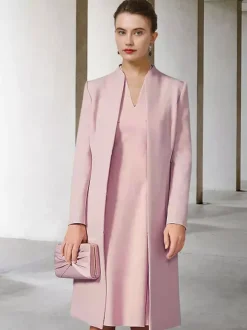 Party Dress For Mother Of The Bride V-Neck Long Sleeves A-Line Guest Dresses For Wedding Free Customization