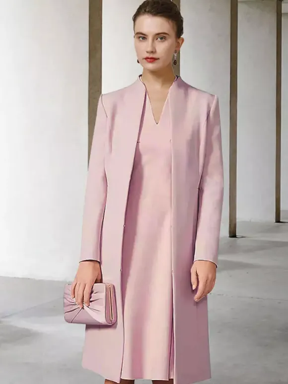Party Dress For Mother Of The Bride V-Neck Long Sleeves A-Line Guest Dresses For Wedding Free Customization