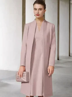 Party Dress For Mother Of The Bride V-Neck Long Sleeves A-Line Guest Dresses For Wedding Free Customization
