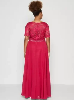 Party Dress For Mother Of The Bride Jewel Neck Short Sleeves A-Line Lace Wedding Guest Dresses