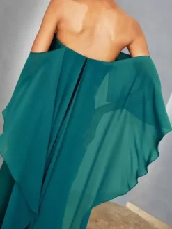 Party Dress For Mother Of The Bride Strapless Sleeveless Mermaid Floor-Length Wedding Guest Dresses