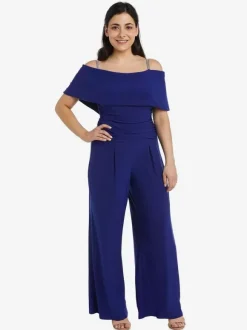 Party Dress For Mother Of The Bride Off-The-Shoulder Sleeveless Jumpsuit Pleated Guest Dresses For Wedding