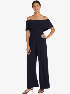 Party Dress For Mother Of The Bride Off-The-Shoulder Sleeveless Jumpsuit Pleated Guest Dresses For Wedding