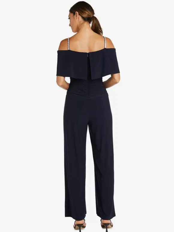 Party Dress For Mother Of The Bride Off-The-Shoulder Sleeveless Jumpsuit Pleated Guest Dresses For Wedding
