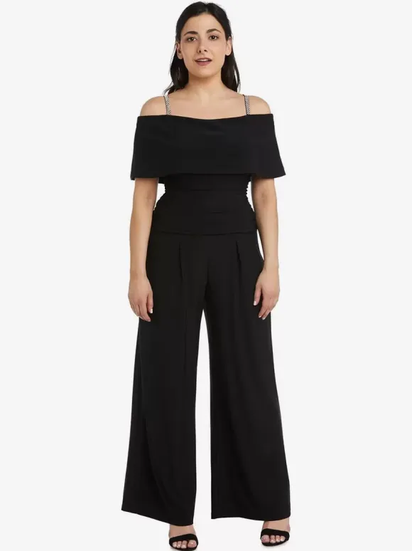 Party Dress For Mother Of The Bride Off-The-Shoulder Sleeveless Jumpsuit Pleated Guest Dresses For Wedding