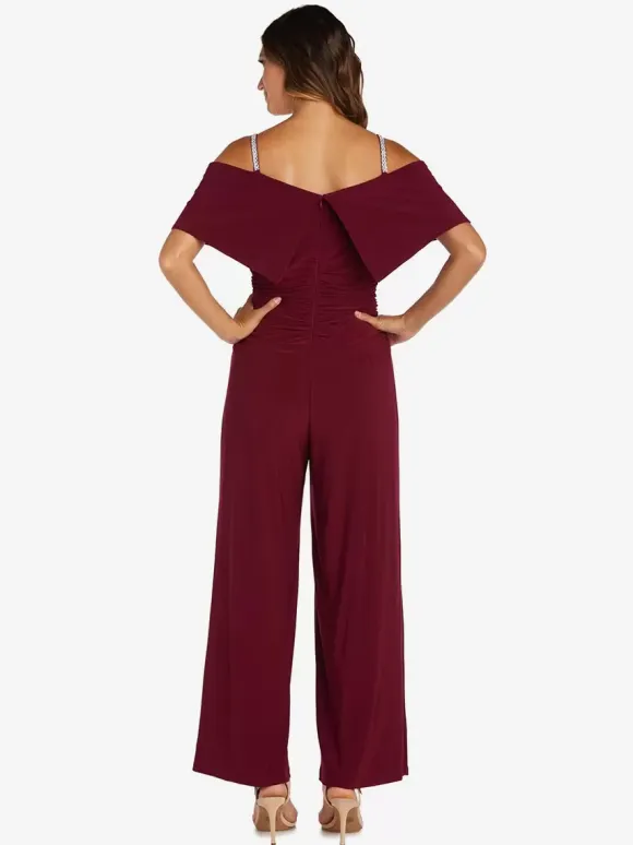 Party Dress For Mother Of The Bride Off-The-Shoulder Sleeveless Jumpsuit Pleated Guest Dresses For Wedding