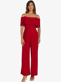 Party Dress For Mother Of The Bride Off-The-Shoulder Sleeveless Jumpsuit Pleated Guest Dresses For Wedding