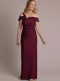 Party Dress For Mother Of The Bride Designed Neckline Sleeveless Ball Gown Pleated Floor-Length Wedding Guest Dresses