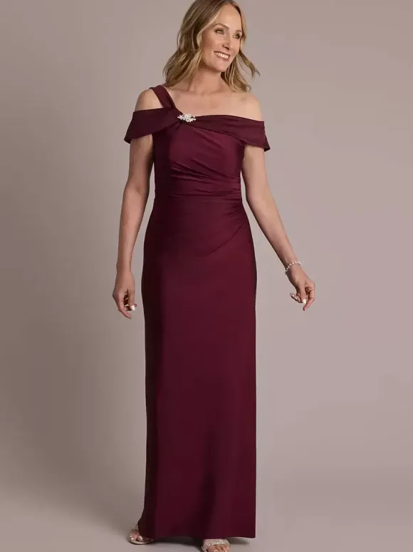 Party Dress For Mother Of The Bride Designed Neckline Sleeveless Ball Gown Pleated Floor-Length Wedding Guest Dresses