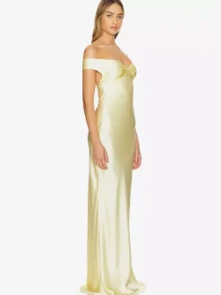 Party Dress Maxi Beige V-Neck Off-Shoulder Backless Chic Semi Formal Summer Gown