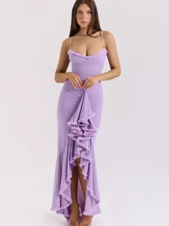Party Dress Maxi Black Straps Neck Sleeveless Clothes Sexy Semi Formal Dress