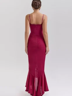 Party Dress Maxi Black Straps Neck Sleeveless Clothes Sexy Semi Formal Dress