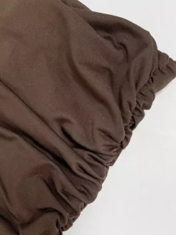 Party Dress Maxi Brown Strapless Pleated Sleeveless Clothes Sexy Semi Formal Dress