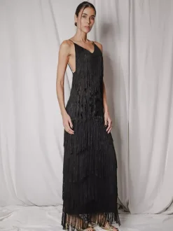 Party Dress Maxi Gold V-Neck Sleeveless Open Shoulder Sexy Semi Formal Summer Dress