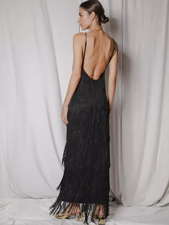 Party Dress Maxi Gold V-Neck Sleeveless Open Shoulder Sexy Semi Formal Summer Dress