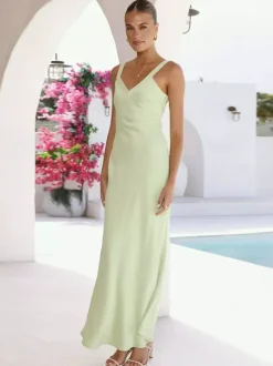 Party Dress Maxi Royal Blue Straps Neck Sleeveless Backless Sexy Semi Formal Gown