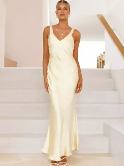 Party Dress Maxi Royal Blue Straps Neck Sleeveless Backless Sexy Semi Formal Gown
