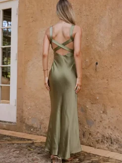 Party Dress Maxi Royal Blue Straps Neck Sleeveless Backless Sexy Semi Formal Gown