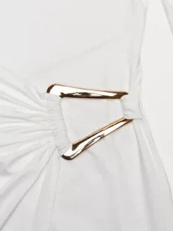 Party Dress Maxi White Jewel Neck Long Sleeves Sexy Semi Formal Dress