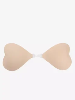 Pasties Ball Acrylic Triangle Buttons Pink Enhanced Strapless Push-Up Heart-Shaped Silicone Bra