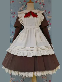 Pastoral Style Lolita Accessories Infanta White Polyester Fiber Apron Miscellaneous