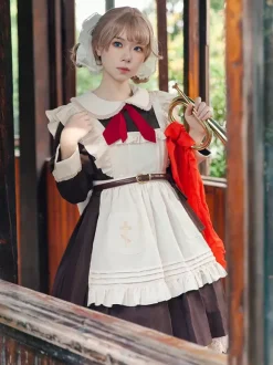 Pastoral Style Lolita Accessories Infanta White Polyester Fiber Apron Miscellaneous