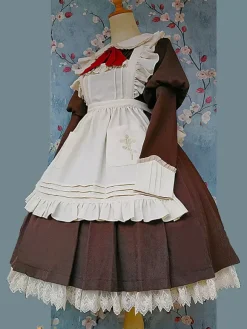 Pastoral Style Lolita Accessories Infanta White Polyester Fiber Apron Miscellaneous