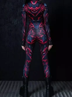 Patterned Zentai Suits Woman Sexy Bodysuit Suit Color Element Adults High-waisted Sports Jumpsuit Cosplay Costumes
