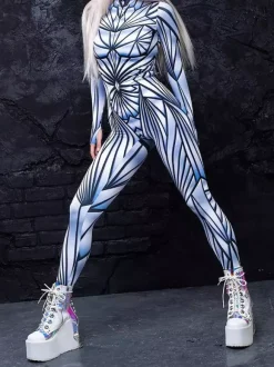 Patterned Zentai Suits Cosplay Costumes Jumpsuit Party Jumpsuits Carnival Woman Zentai Body Clothes Pink Zebra Costume