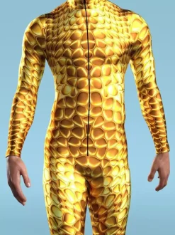 Patterned Zentai Suits Mechanical Cyber Armor Outfit Jumpsuit Cosplay Punk Bodysuit Steampunk Costume Party Shows Men Cool Zentai Suit