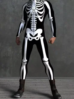 Patterned Zentai Suits Skeleton Bone Bodysuit 3D Printed Anatomical Tight Jumpsuit