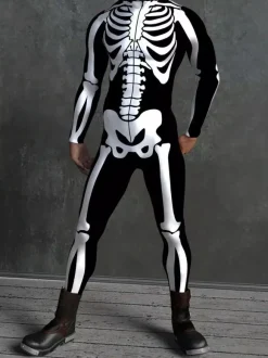Patterned Zentai Suits Skeleton Bone Bodysuit 3D Printed Anatomical Tight Jumpsuit